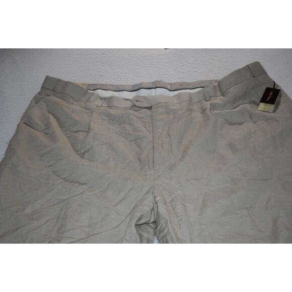 Oak Hill Hawaiian Style Linen Blend Pants Mens Size 54 x 32 Khakis Tan NEW - Picture 3 of 10
